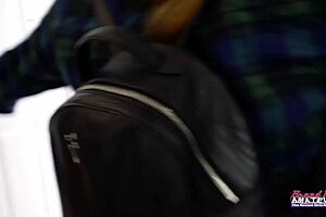 Busty Horny Inked Blonde Gwen Milks a Cock with Her Mouth and Huge Tits