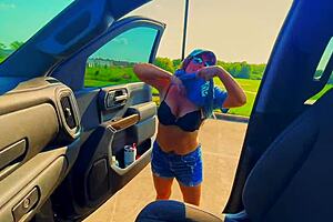 Big natural tits milf Tasty Texas reigns as the cock sucking queen of Texas with shaved pussy and curvy big ass in amateur mature action.