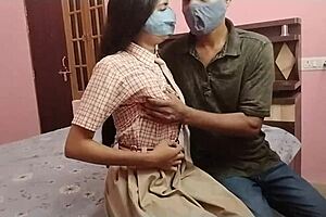 Teacher fucks student hard in rough anal and blowjob action with big tits teen! Indian sex porn videos get intense with tight pussy gaping.