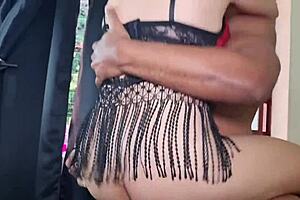 Is this BBC fuck slut Brazilian milf taking deep throat anal gape and cum on ass in 1on1 action?