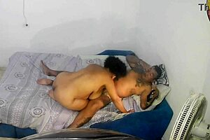 I fuck the old landlady when she comes for rent collection. This mature milf with big tits turns slutty, bouncing her big ass on my cock in cowgirl while choking and gagging.