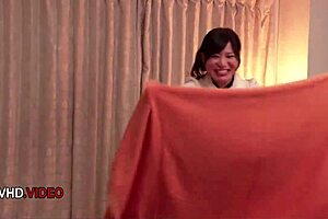 Watch out! Seductive Japanese star Nana Nakamura kicks off her porn scene with intense blow job moves.