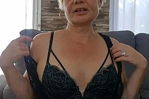 i'm showing off my sexy mature lingerie of the day in solo softcore tease. do you like it my dear i absolutely adore wearing it for you.