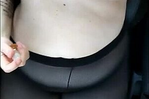 Madrasta Gets Horny And Exhibits In Public Car