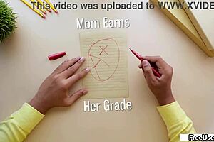 I need freeuse in English please with mommy fingering on desk in skirt and ponytail