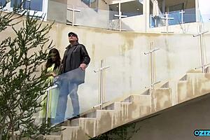 So this hottie slips off her corset for some hardcore sex on the couch with doggystyle bends and cowgirl rides.