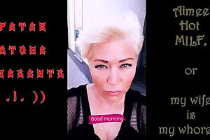 fun and jokes with my mature bitch aimee hot milf aka aimeeparadise splashing in the bathroom shower