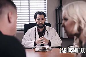 Does this busty blonde milf doctor get her pussy creampied in cowgirl ride at hospital?