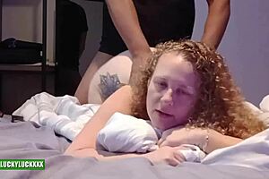 So this lucky gurl Kween Bunny B, a sexy submissive BBW MILF, gets pounded doggystyle by big black cock.