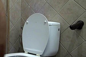 French amateur prostitute waits eagerly for guys to fuck in public toilet!