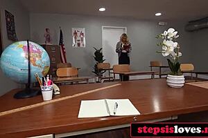 teacher catches step-siblings in classroom antics and joins the fun