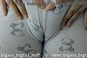 I'm feeling this cameltoe in my pajama so tight and wet as Colombian amateur milf spreads big pussy lips solo