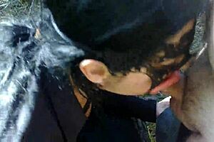 The stepmom was in the shower when her stepson joined unexpectedly. He ended up giving her a dick in the mouth and then anal action.