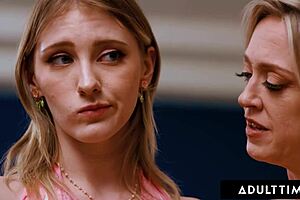 Busty MILF Dee Williams comforts stepbae Melody Marks by scissoring with big tits and pussy licking in intriguing mother in law action