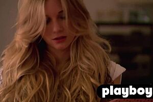 amazing big boobs blonde enjoyed kissing by a perverted lesbian friend