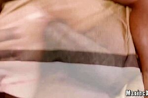 Oriental Cleaning Lady Maxine X Milks Hard Cock with Tight Butt