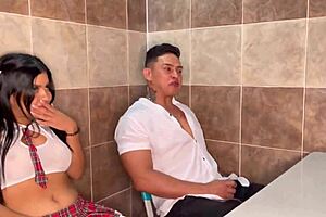 Oh damn, this horny milf dives into a wild hardcore threesome with deep licks and wet pussy action! 🔥💦