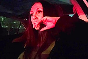 Wow, is this Italian long hair big tits milf Artemisia Love flashing her juicy boobs during that sexy solo car ride?