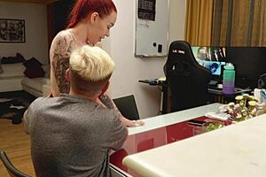 In a neutral narrative, a stepmother engages in teasing behavior with her stepson during a phone call with her husband, involving close interactions that build tension.