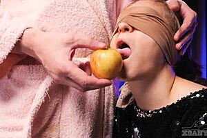 in a casual tale, a stepbrother tricks his stepsister into a taste game that leads to her sucking his dick, leaving her very angry