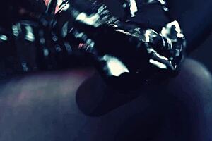 Pussy play in lace lingerie stockings fetish and shiny clothes erotica Arya Grander 😘🔥