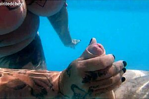 Blonde And Brunette Milfs Dive Into A Steamy Holiday Threesome In The Pool With Big Cock Action?