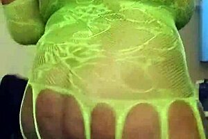 Whoa, check out my bug booty cousin dancing naked with big tits and ebony ass shaking!