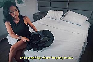 Sharing A Hotel Room With Colombian Stepmom Got Out Of Hand With Face Fucking - Sub English