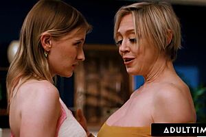 Busty MILF Dee Williams comforts stepbae Melody Marks by scissoring with big tits and pussy licking in intriguing mother in law action