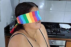 Big Titted Stepmom Delivers Blowjob