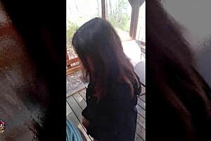 Best POV forest fuck and cum swallow by mature beauty Candi Annie in this free edition with natural tits flashing