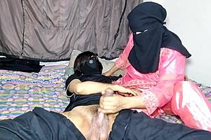 muslim gf riding that desi big cock in cowgirl anal while neighbor's wife gets anal fucked