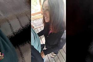 Best POV forest fuck and cum swallow by mature beauty Candi Annie in this free edition with natural tits flashing