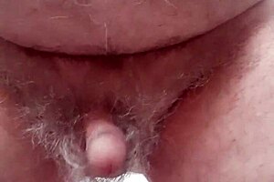 Amateur mature guy with small cock pissing solo for his friends in homemade video