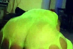 Whoa, check out my bug booty cousin dancing naked with big tits and ebony ass shaking!