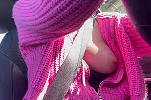 Italiana Big Tits Milf Artemisia Love Sexy Car Ride Flashing Her Juicy Tits!