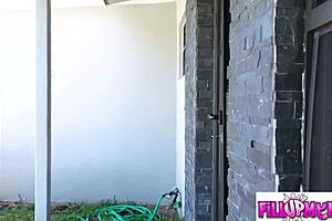 Teaming up with stepmom for threesome action as she rides in cowgirl and bends over doggystyle.