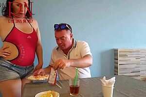 naked waitress serves restaurant guest who eats from her navel in this teaser