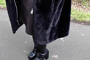 I feel so emotional as this german curvy mature wife with big natural tits kathy deeply talks before casting fuck on bus at real street pickup