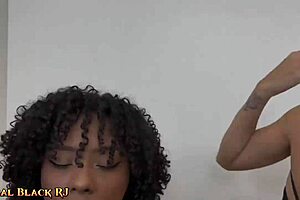 First rimjob with three naughty women Amandinha Black RJ Ela Hotwife Edu Black RJ Lady Milf