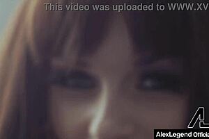 Brunette aussie Kiara Edwards casually takes big cock in hairy pussy with deepthroat and creampie. She rides cowgirl in lingerie and fishnets showing gaping big clit.