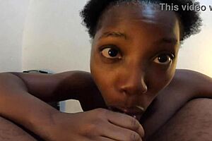 i'm the ultimate cumslut ebony girl drinking every dripping drooling cumload from this big black cock - jhodez1