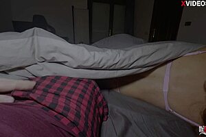 I feel so guilty yet aroused sharing a bed with my stepmom fucking her wet pussy and cumming in her mouth