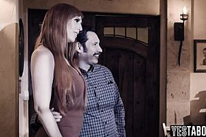 Big tits teen babysitter joins curvy milf and hubby for wild threesome pounding!