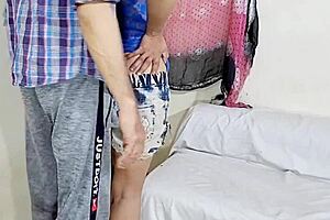 Why does this Indian Muslim stepsister take standing anal in doggy style from her stepbrother with that curvy body and passionate moans?