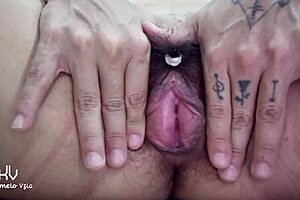 Oh My God, I Just Did A Hairstyle On My Hairy Pussy And Now Showing It Off!