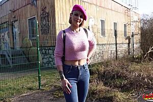 exclamation oh wow french blonde endy with huge clit and tits gets picked up for wild casting fuck