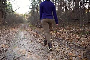 pawg milf struts in tight jeans showcasing ass fetish with visible panty line during teasing walk