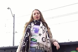 German scout lures blonde tall Julia Maze into cheating casting fuck at model job 😏