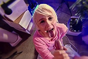 Can This Short Hair Blonde Milf Handle A Steamy Blowjob With Cumshot And Facial In Pov?